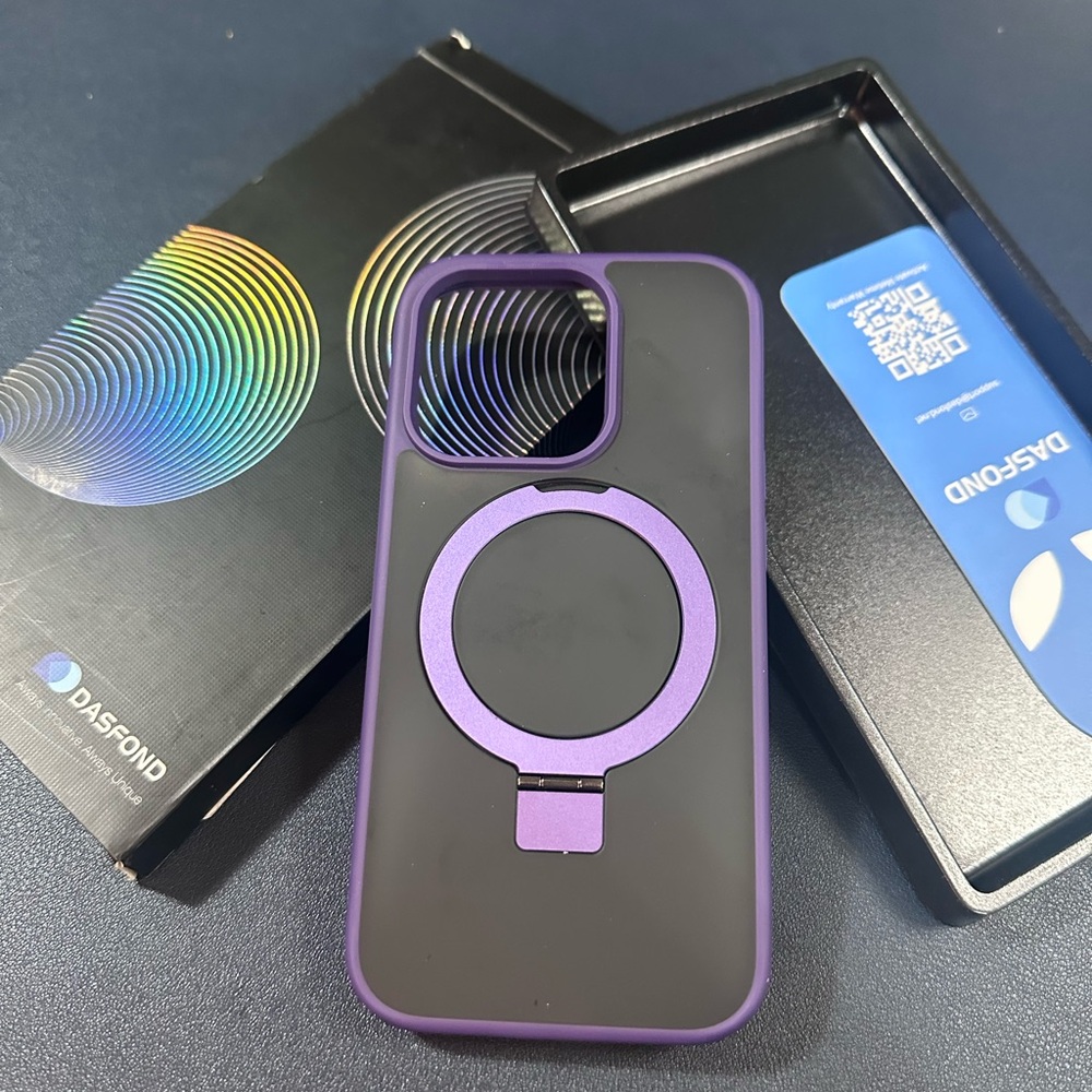 Purple and Black iPhone Case